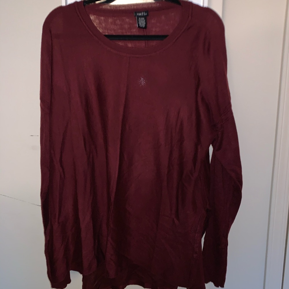 Long sleeve high-low shirt